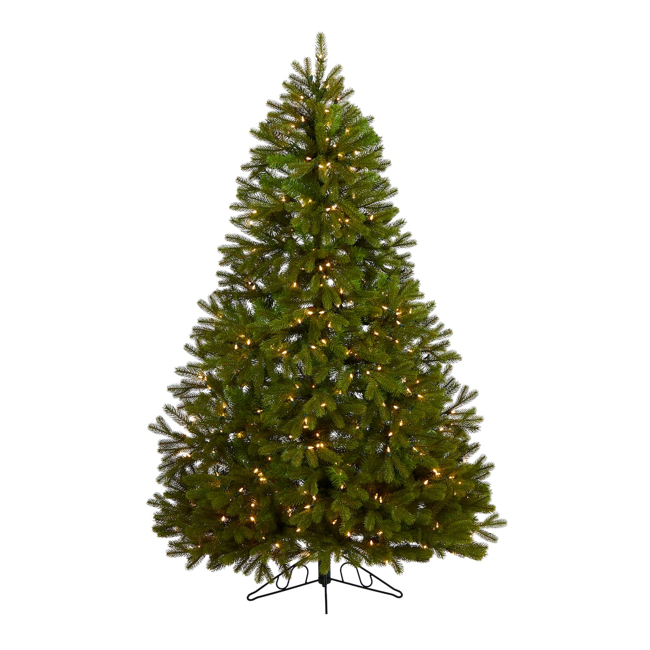 6ft. Pre-Lit Cambridge Spruce Flat Back Artificial Christmas Tree, Warm White LED Lights